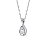 Load image into Gallery viewer, Bezel Pear Water Drop Solitaire Pendant
