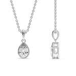 Load image into Gallery viewer, Bezel Pear Water Drop Solitaire Pendant
