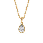 Load image into Gallery viewer, Bezel Pear Water Drop Solitaire Pendant
