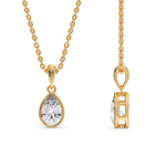 Load image into Gallery viewer, Bezel Pear Water Drop Solitaire Pendant
