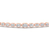 Load image into Gallery viewer, graduated-bezel-oval-east-west-tennis-bracelet-in-rose-gold-fdbrc11733angle5-nl-rg.jpg?v=1776313785