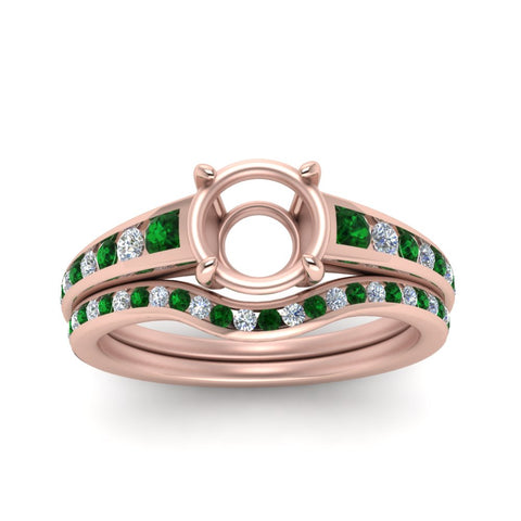 graduated-channel-semi-mount-diamond-wedding-set-with-emerald-in-FD122866SMGEMGR-NL-RG