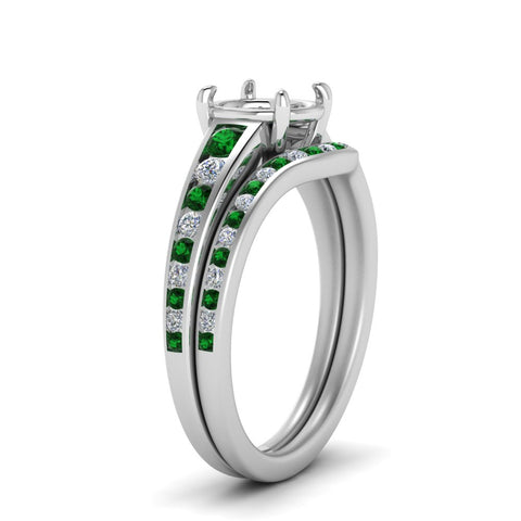 graduated-channel-semi-mount-diamond-wedding-set-with-emerald-in-FD122866SMGEMGR-NL-WG
