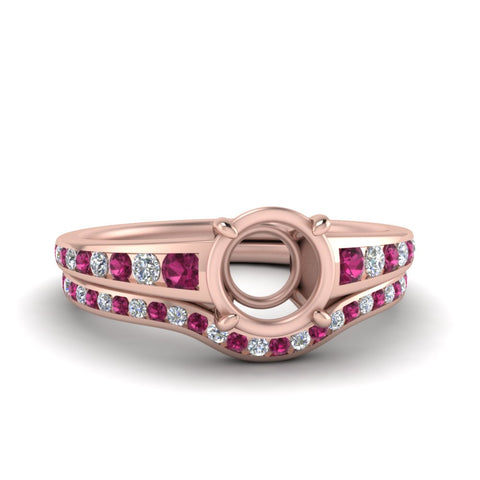 graduated-channel-semi-mount-diamond-wedding-set-with-pink-sapphire-in-FD122866SMGSADRPI-NL-RG