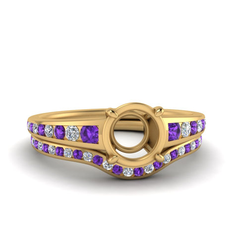 graduated-channel-semi-mount-diamond-wedding-set-with-purple-topaz-in-FD122866SMGVITO-NL-YG
