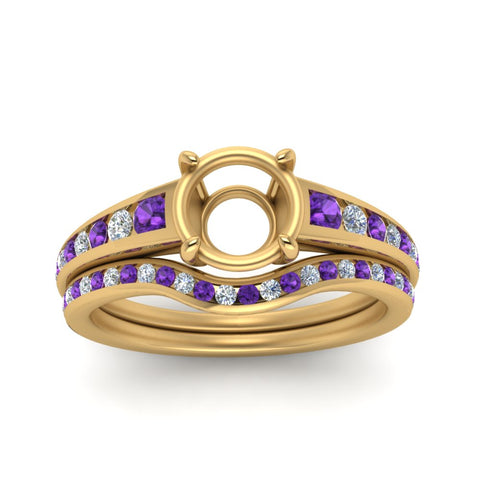 graduated-channel-semi-mount-diamond-wedding-set-with-purple-topaz-in-FD122866SMGVITO-NL-YG