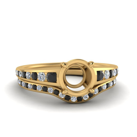 graduated-channel-semi-mount-wedding-set-with-black-diamond-in-FD122866SMGBLACK-NL-YG
