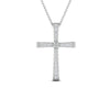 Load image into Gallery viewer, graduated-diamond-cross-pendant-necklace-in-white-gold-FD-PD10815-NL-WG