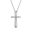 Load image into Gallery viewer, graduated-diamond-cross-pendant-necklace-in-white-gold-FDPD10815-ANGLE2-NL-WG