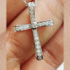 Load image into Gallery viewer, graduated-diamond-cross-pendant-necklace-in-white-gold-fdpd10815-fancy-1-wg