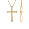 Load image into Gallery viewer, graduated-diamond-cross-pendant-necklace-in-yellow-gold-FD-PD10815-ANGLE1-NL-YG