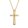 Load image into Gallery viewer, graduated-diamond-cross-pendant-necklace-in-yellow-gold-FDPD10815-ANGLE2-NL-YG