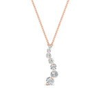 Load image into Gallery viewer, graduated-diamond-pendant-in-FDPD1704RO-1.00CT-NL-RG