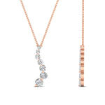 Load image into Gallery viewer, graduated-diamond-pendant-in-FDPD1704RO-1.00CT-NL-RG