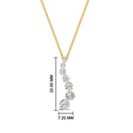 Load image into Gallery viewer, graduated-diamond-pendant-in-FDPD1704RO-1.00CT-NL-YG