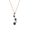 Load image into Gallery viewer, graduated-diamond-pendant-with-black-diamond-in-FDPD1704ROGBLACK-1.00CT-NL-RG