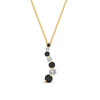 Load image into Gallery viewer, graduated-diamond-pendant-with-black-diamond-in-FDPD1704ROGBLACK-1.00CT-NL-YG