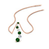 Load image into Gallery viewer, graduated-diamond-pendant-with-emerald-in-FDPD1704ROGEMGR-1.00CT-NL-RG