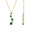 Load image into Gallery viewer, graduated-diamond-pendant-with-emerald-in-FDPD1704ROGEMGR-1.00CT-NL-YG