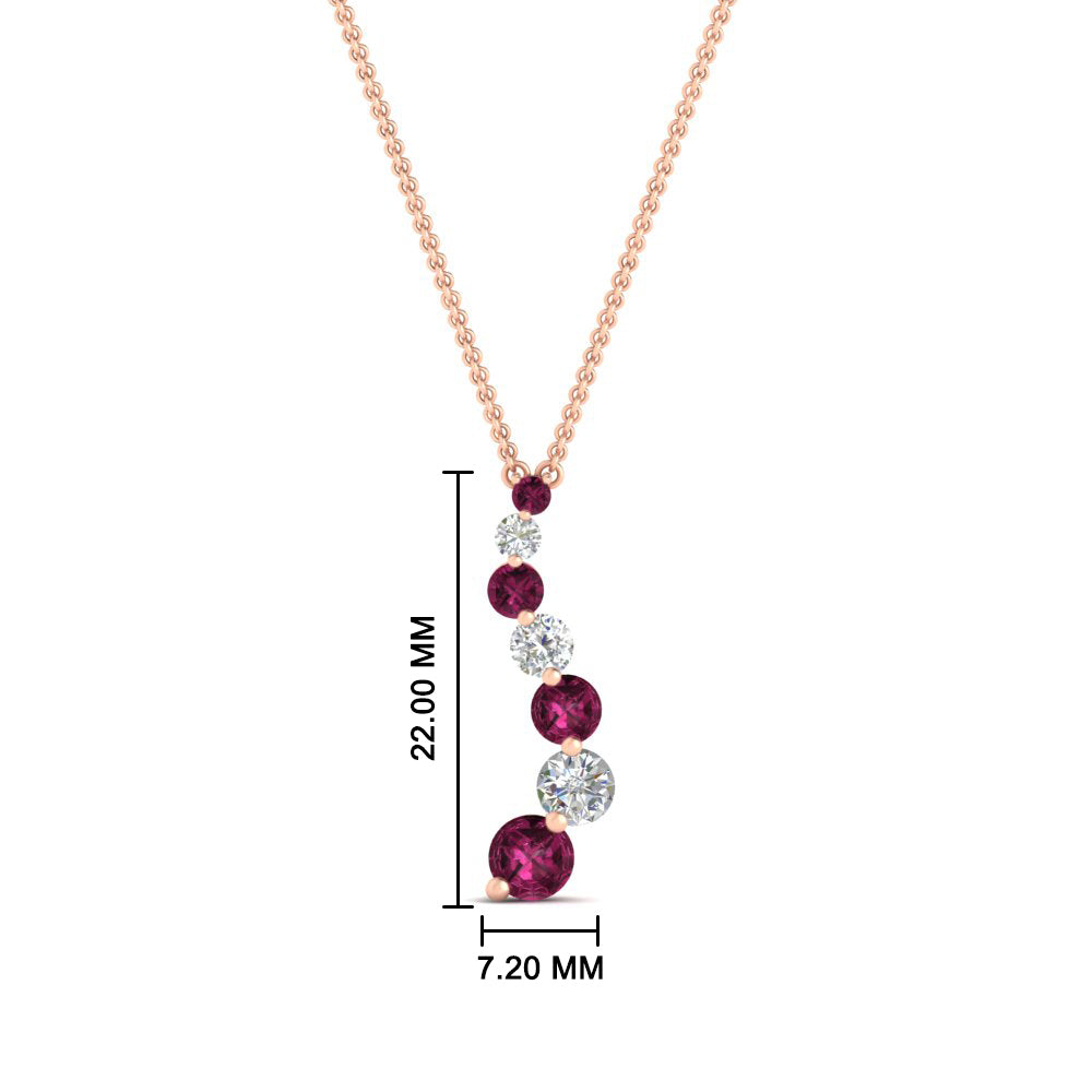 graduated-diamond-pendant-with-pink-sapphire-in-FDPD1704ROGSADRPI-1.00CT-NL-RG