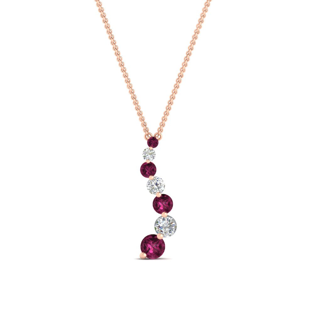 graduated-diamond-pendant-with-pink-sapphire-in-FDPD1704ROGSADRPI-1.00CT-NL-RG