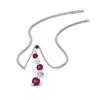 Load image into Gallery viewer, graduated-diamond-pendant-with-pink-sapphire-in-FDPD1704ROGSADRPI-1.00CT-NL-WG