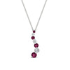Load image into Gallery viewer, graduated-diamond-pendant-with-pink-sapphire-in-FDPD1704ROGSADRPI-1.00CT-NL-WG