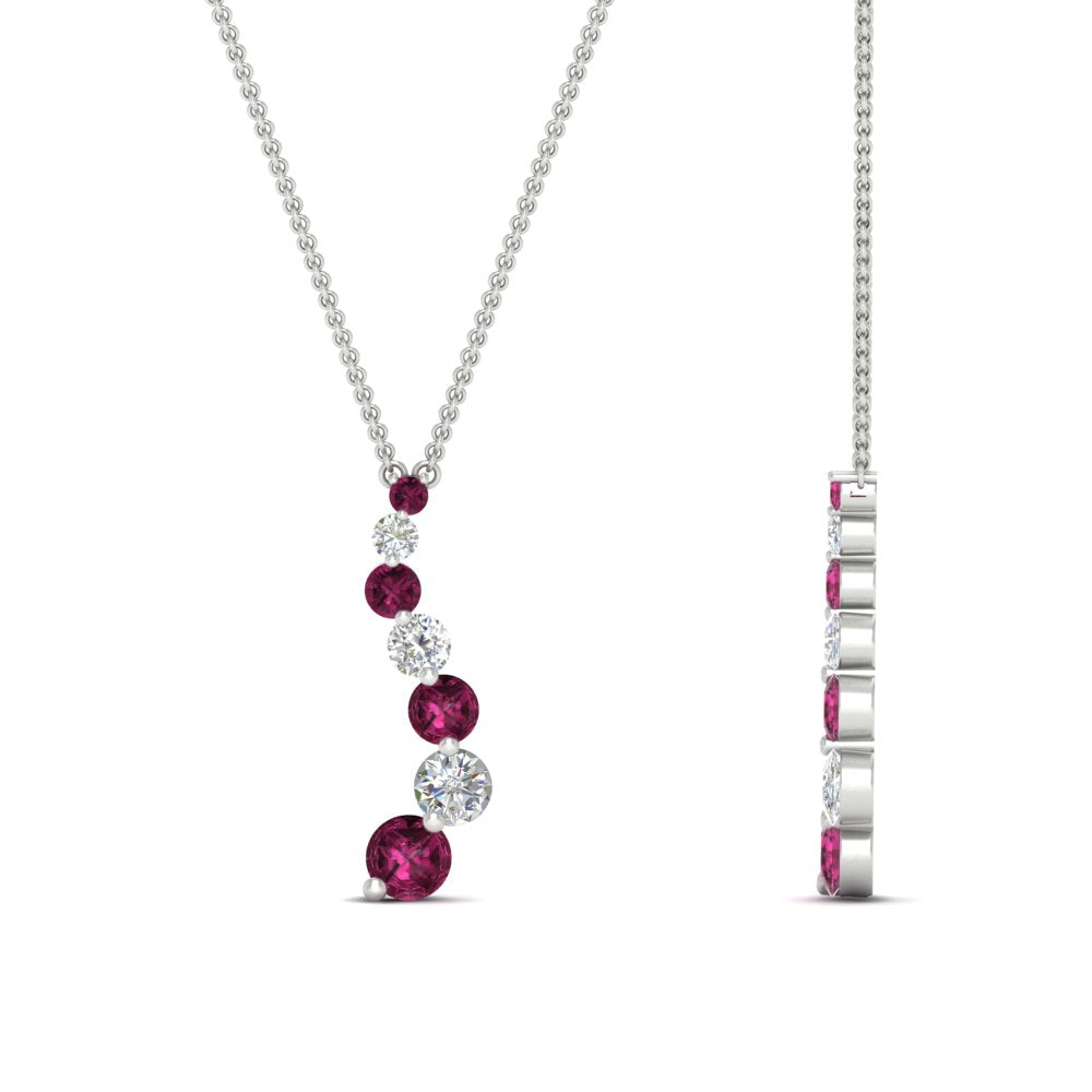 graduated-diamond-pendant-with-pink-sapphire-in-FDPD1704ROGSADRPI-1.00CT-NL-WG