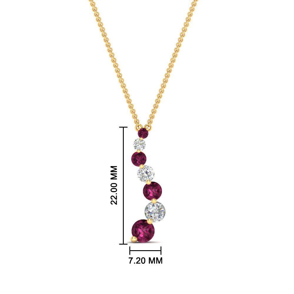 graduated-diamond-pendant-with-pink-sapphire-in-FDPD1704ROGSADRPI-1.00CT-NL-YG