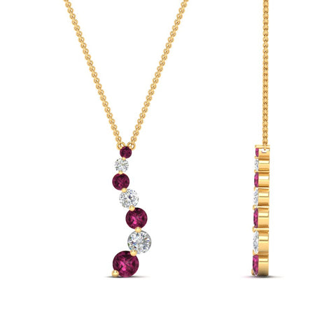 graduated-diamond-pendant-with-pink-sapphire-in-FDPD1704ROGSADRPI-1.00CT-NL-YG