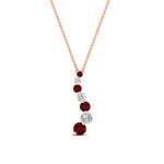 Load image into Gallery viewer, graduated-diamond-pendant-with-ruby-in-FDPD1704ROGRUDR-1.00CT-NL-RG