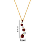Load image into Gallery viewer, graduated-diamond-pendant-with-ruby-in-FDPD1704ROGRUDR-1.00CT-NL-YG