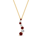 Load image into Gallery viewer, graduated-diamond-pendant-with-ruby-in-FDPD1704ROGRUDR-1.00CT-NL-YG