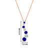 Load image into Gallery viewer, graduated-diamond-pendant-with-sapphire-in-FDPD1704ROGSABL-1.00CT-NL-RG