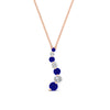 Load image into Gallery viewer, graduated-diamond-pendant-with-sapphire-in-FDPD1704ROGSABL-1.00CT-NL-RG