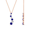 Load image into Gallery viewer, graduated-diamond-pendant-with-sapphire-in-FDPD1704ROGSABL-1.00CT-NL-RG