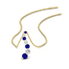 Load image into Gallery viewer, graduated-diamond-pendant-with-sapphire-in-FDPD1704ROGSABL-1.00CT-NL-YG