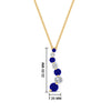 Load image into Gallery viewer, graduated-diamond-pendant-with-sapphire-in-FDPD1704ROGSABL-1.00CT-NL-YG