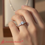 Load image into Gallery viewer, graduated-lucida-simple-engagement-ring-rose-gold-fdenr9450-model
