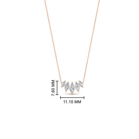 graduated-marquise-diamond-gold-necklace-in-rose-gold-FD-NK11130-0.50CT-NL-RG