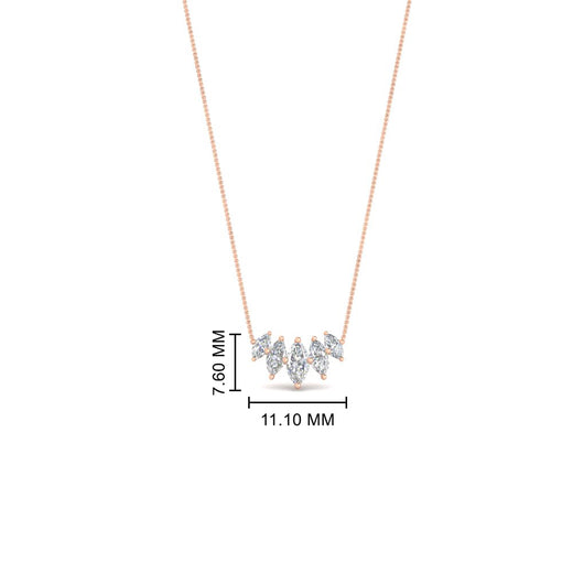 graduated-marquise-diamond-gold-necklace-in-rose-gold-FD-NK11130-0.50CT-NL-RG