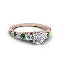 Thumbnail 38 - graduated-round-cut-diamond-engagement-ring-with-emerald-in-FDENR9450RORGEMGR-NL-RG