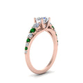 Thumbnail 40 - graduated-round-cut-diamond-engagement-ring-with-emerald-in-FDENR9450RORGEMGR-NL-RG