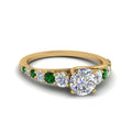 Thumbnail 46 - graduated-round-cut-diamond-engagement-ring-with-emerald-in-FDENR9450RORGEMGR-NL-YG
