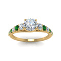 Thumbnail 47 - graduated-round-cut-diamond-engagement-ring-with-emerald-in-FDENR9450RORGEMGR-NL-YG