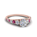Thumbnail 26 - graduated-round-cut-diamond-engagement-ring-with-pink-sapphire-in-FDENR9450RORGSADRPI-NL-RG
