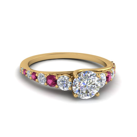 graduated-round-cut-diamond-engagement-ring-with-pink-sapphire-in-FDENR9450RORGSADRPI-NL-YG