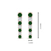 Load image into Gallery viewer, graduated-round-emerald-earring-in-rose-gold-FDEAR10420GEMGRANGLE1-NL-RG-HW