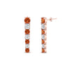 Load image into Gallery viewer, graduated-round-orange-sapphire-earring-in-rose-gold-FDEAR10420GSAOR-NL-RG