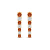 Load image into Gallery viewer, graduated-round-orange-sapphire-earring-in-yellow-gold-FDEAR10420GSAORANGLE1-NL-YG
